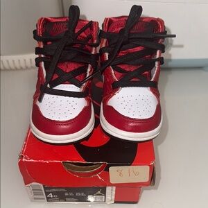 Nike Kids Red and White Sneakers